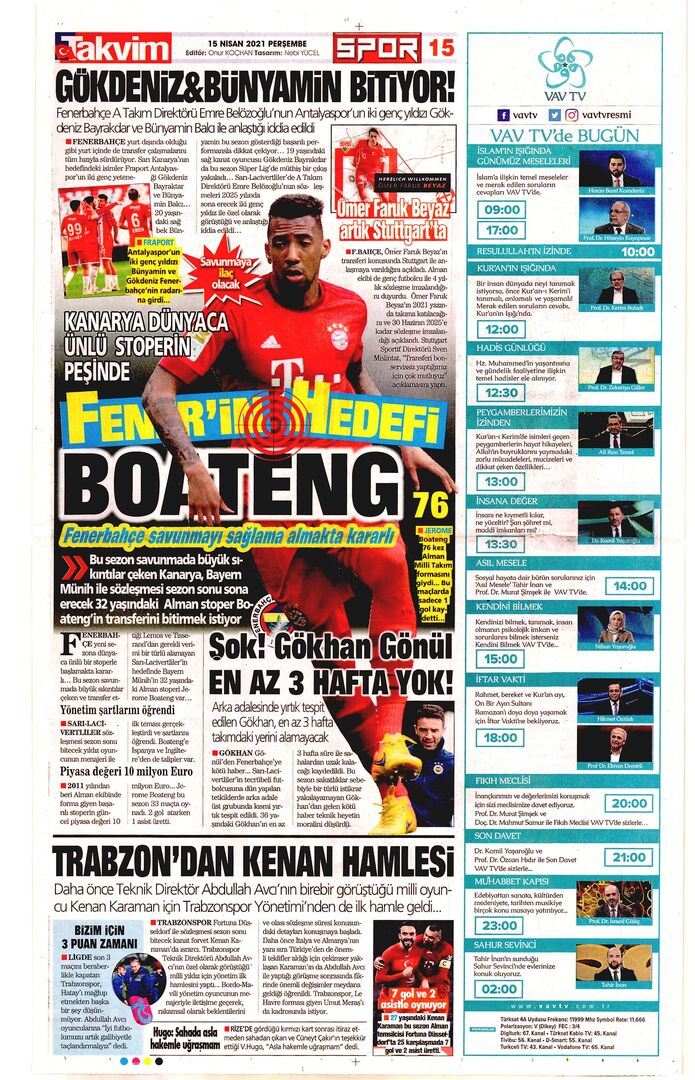 takvim 15