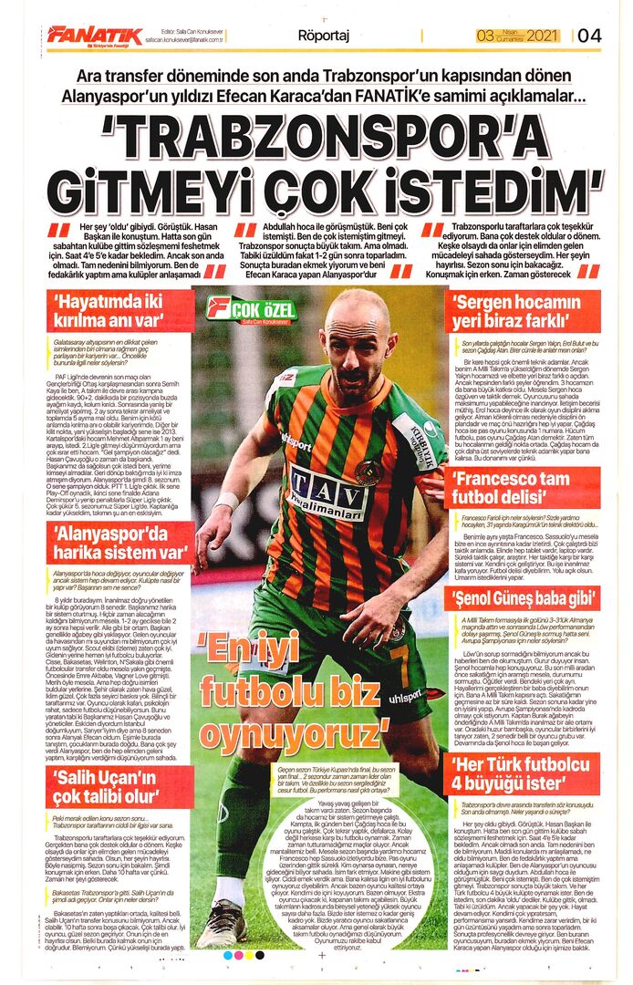 gazetelerde gunun spor sayfalari mackolik com