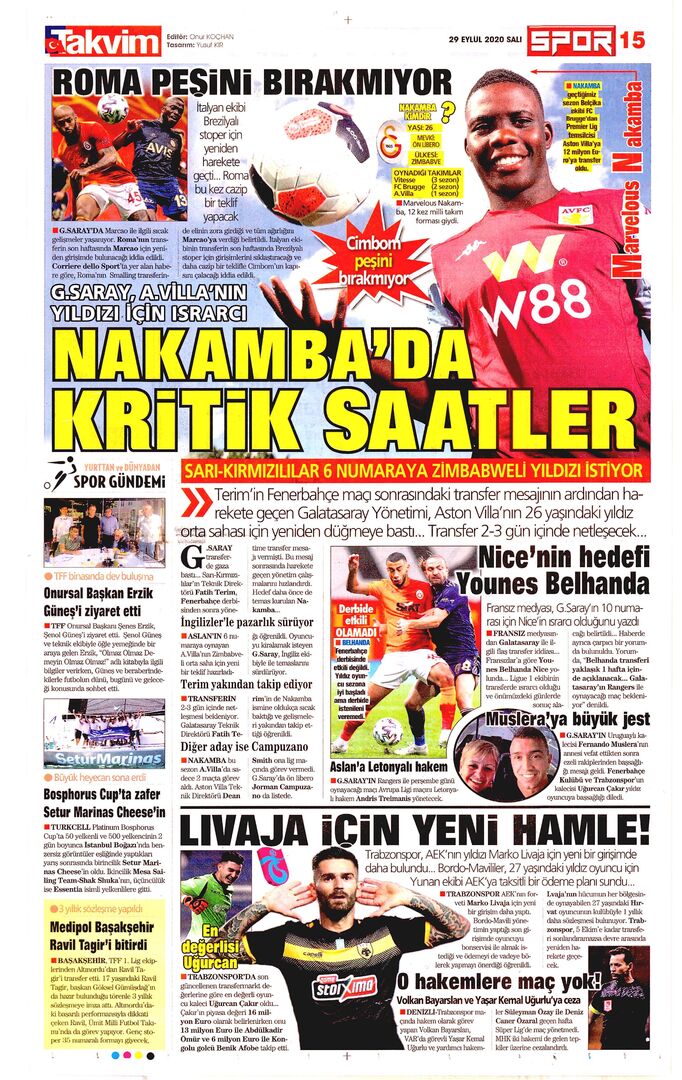 Takvim 09292020