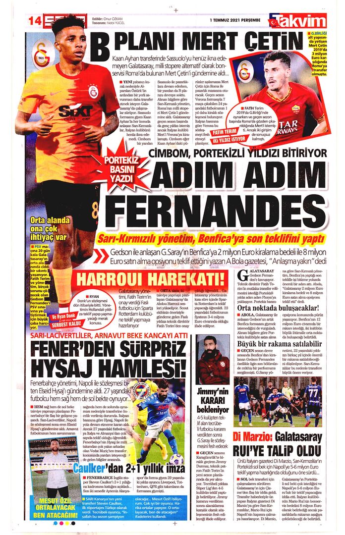 Takvim 1Temmuz2021