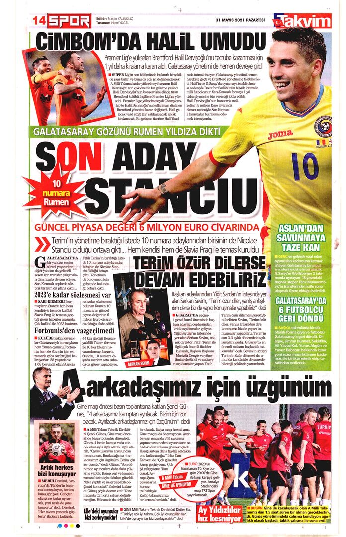 Takvim 31Mayıs2021