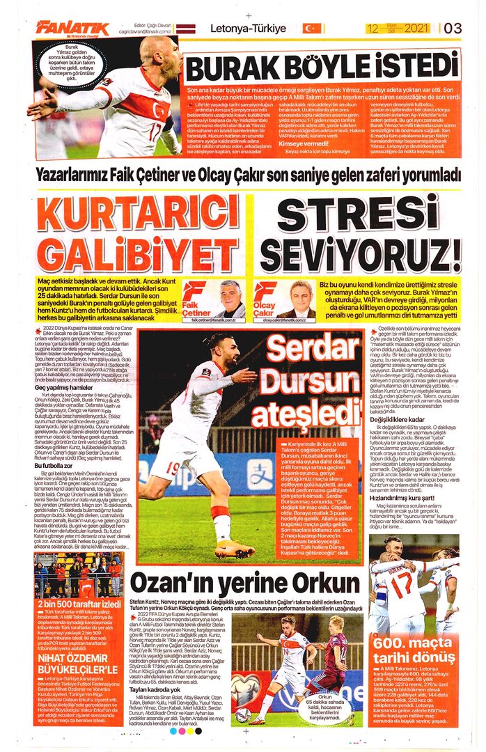 Fanatik 12Ekim2021