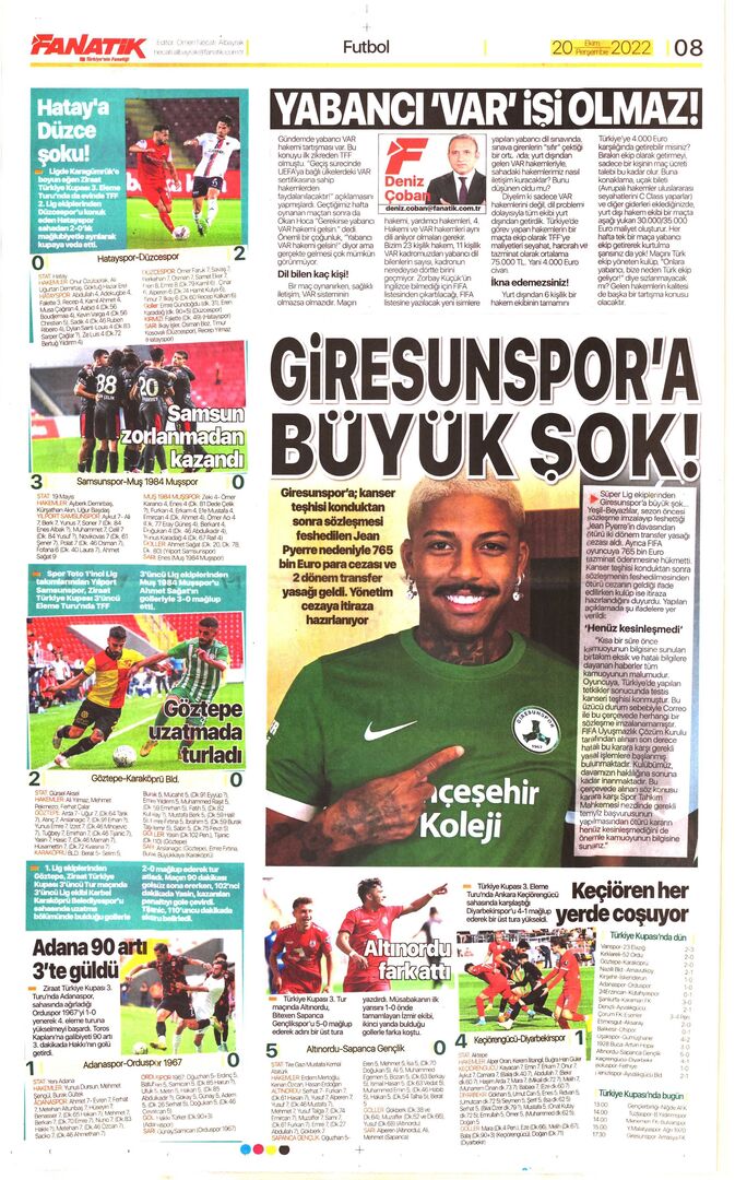 Gazetelerde Günün Spor Sayfaları @ Mackolik.com