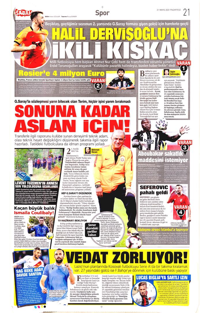 Sabah 31Mayıs2021
