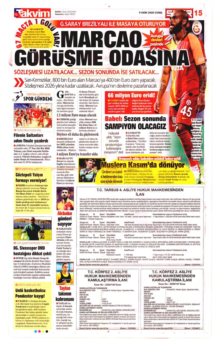 Takvim 10092020