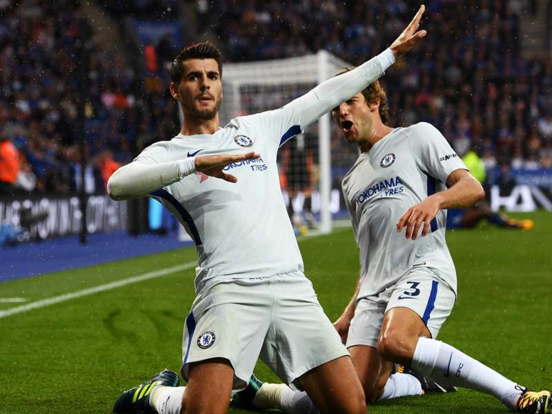 Morata, N'Golo Kante give Chelsea win at Leicester City ...