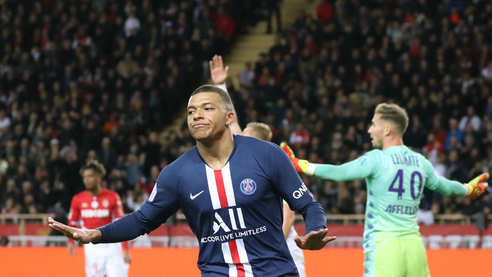 Image result for psg 4-1 monaco mbappe