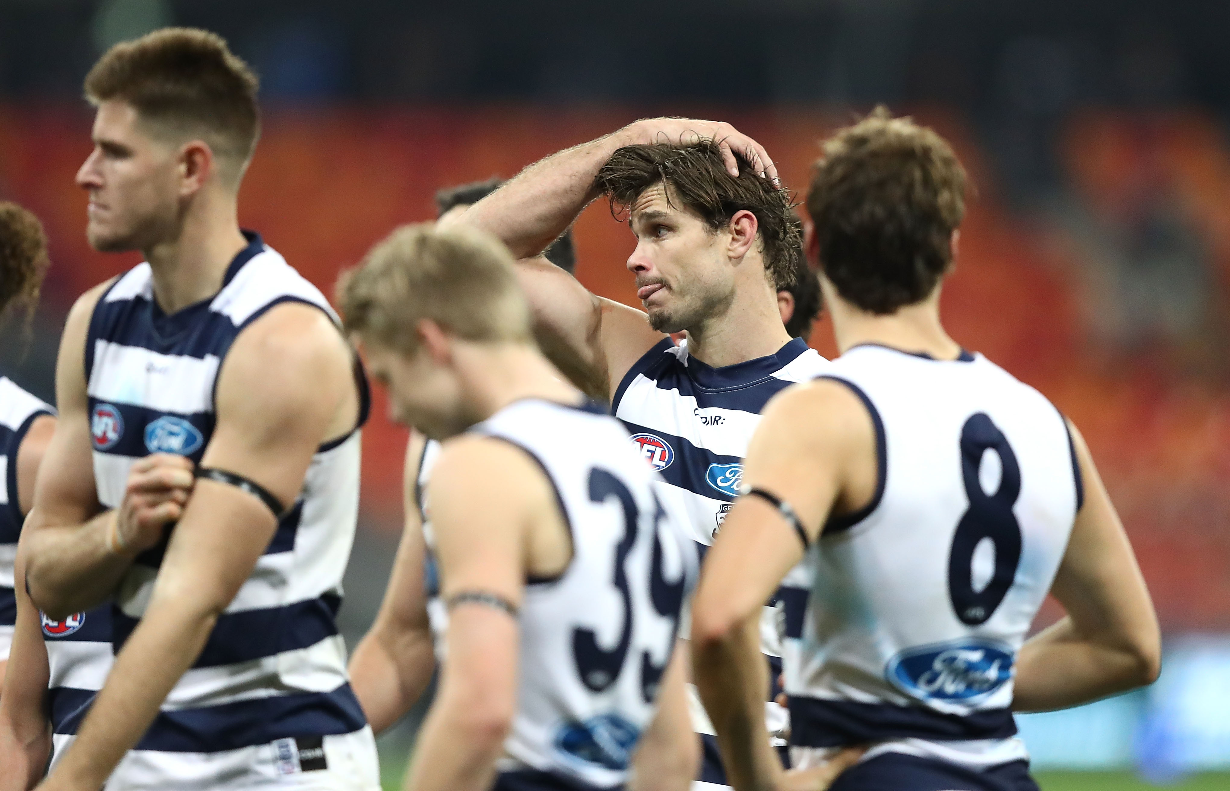WATCH: Tom Hawkins misses shot after the siren as Geelong ...