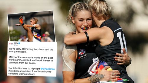 7afl Reposts Iconic Tayla Harris Photo After Football Community Rallies Behind Aflw Star Sporting News Australia