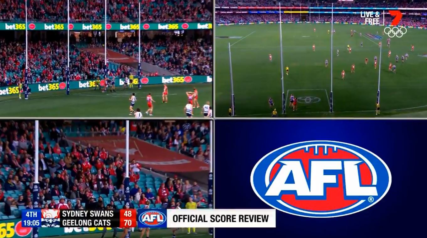 Sydney V Geelong Jordan Dawson Awarded Goal After Score Review Despite Appearing To Hit The Post Sporting News Australia