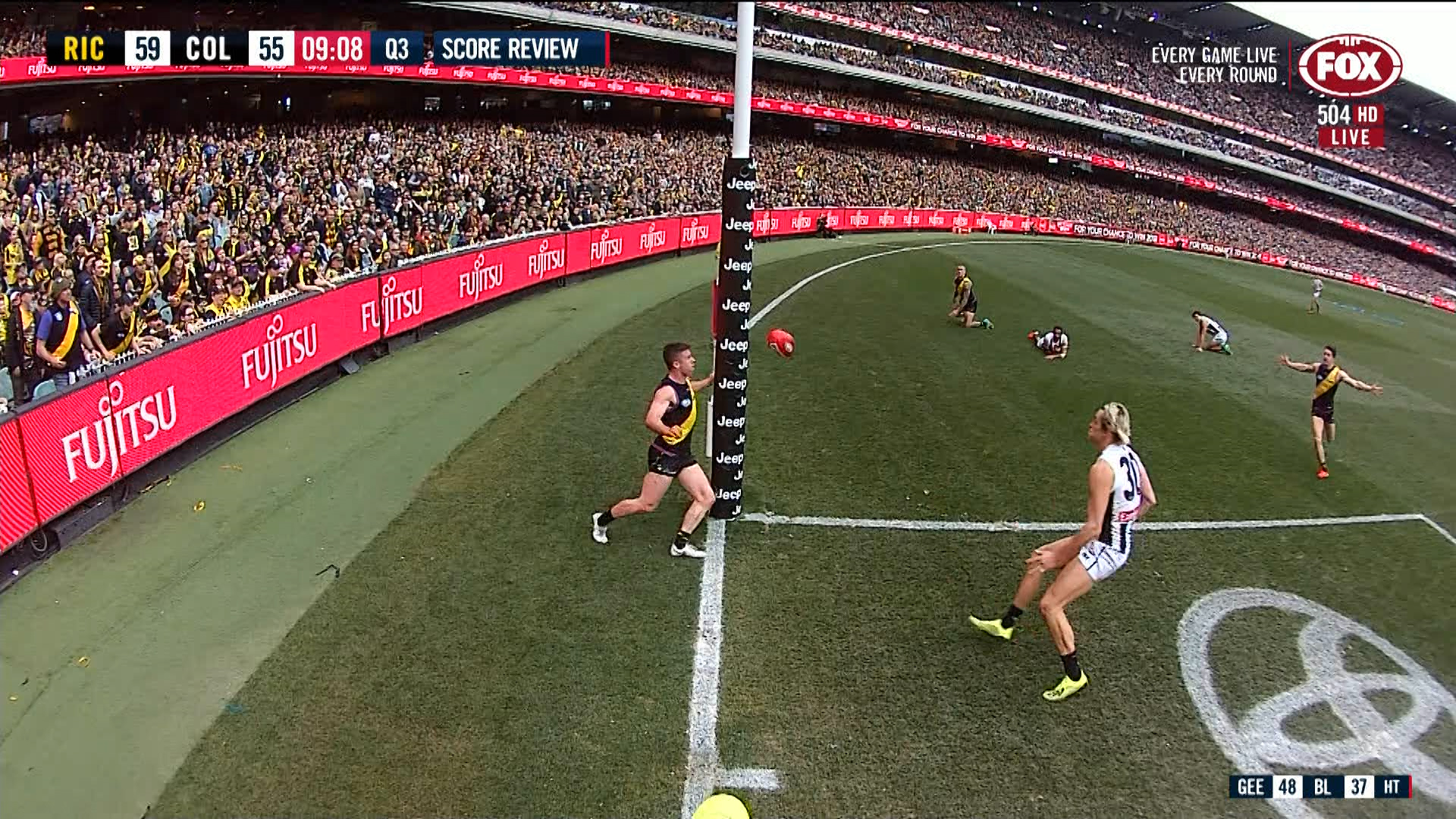 Richmond V Collingwoood Jack Higgins Kicks Unbelievable Around The Post Goal Sporting News Australia