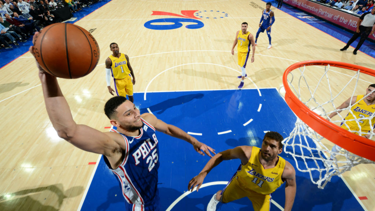 Simmons' record triple-double not enough for Sixers vs Lakers | NBA.com Australia | The official ...