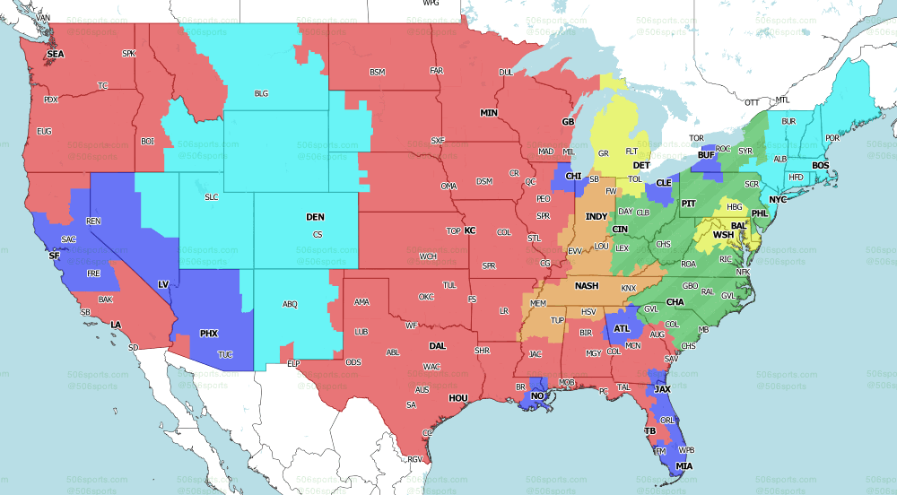 Nfl Week 1 Coverage Map 2022