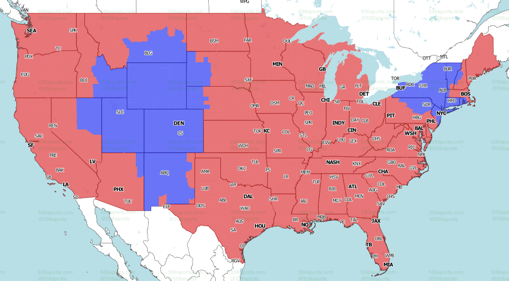 Cbs Nfl Broadcast Map Nfl Week 1 Coverage Map: Tv Schedule For Cbs, Fox Regional Broadcasts -  News Update