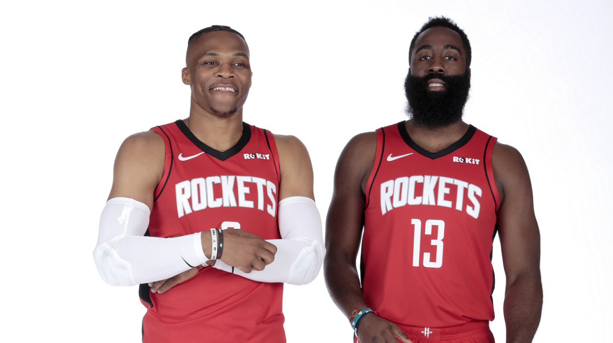 本当に特別なこと に準備を整えるジェームズ ハーデンとラッセル ウェストブルック Nba日本公式サイト The Official Site Of The Nba 本当に特別なこと に準備を整えるジェームズ ハーデンとラッセル ウェストブルック Nba日本公式サイト The Official Site Of The Nba