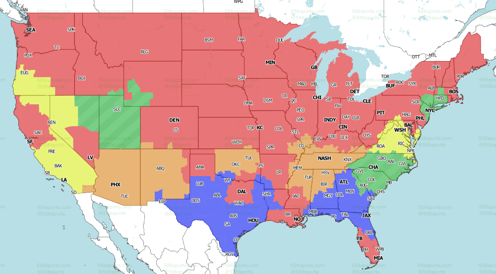 Cbs Football Coverage Map Nfl Week 1 Coverage Map: Tv Schedule For Cbs, Fox Regional Broadcasts -  News Update