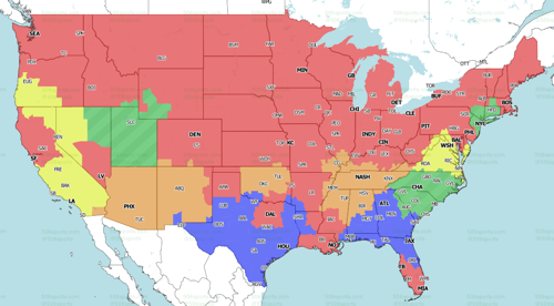 Nfl 2022 Week 1 Coverage Map