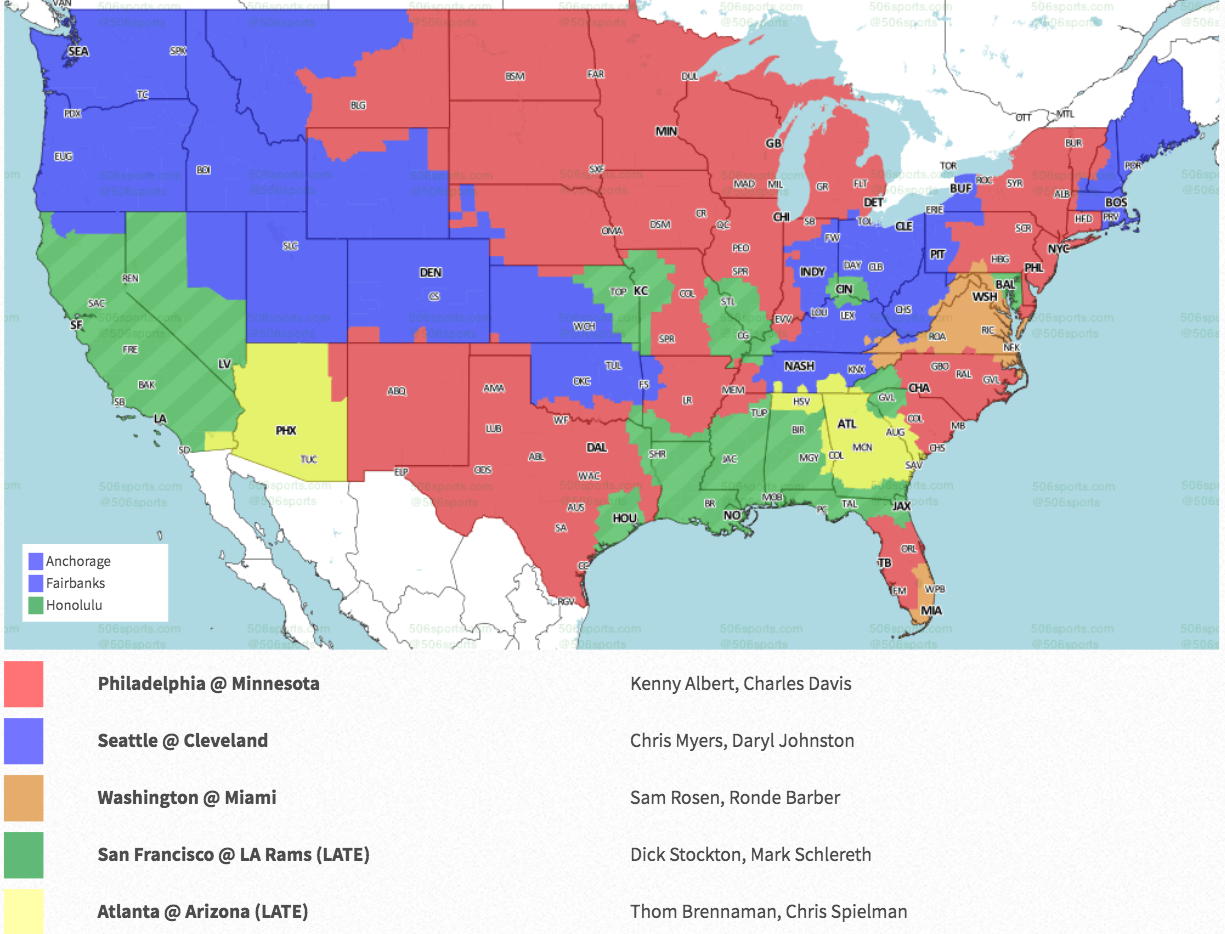 Fox NFL Coverage Map Fox NFL Coverage Map