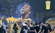 Kobe Bryant mural outside STAPLES Center