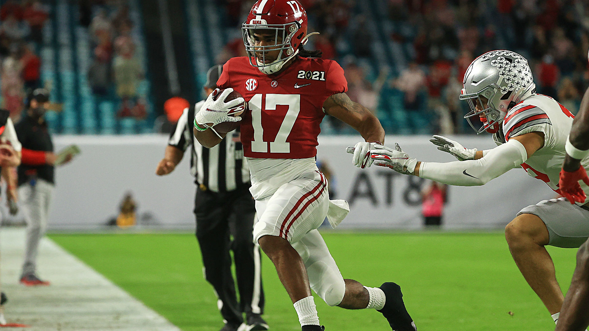 Alabama's Jaylen Waddle Returns From Injury For Title Game; NFL Stars ...