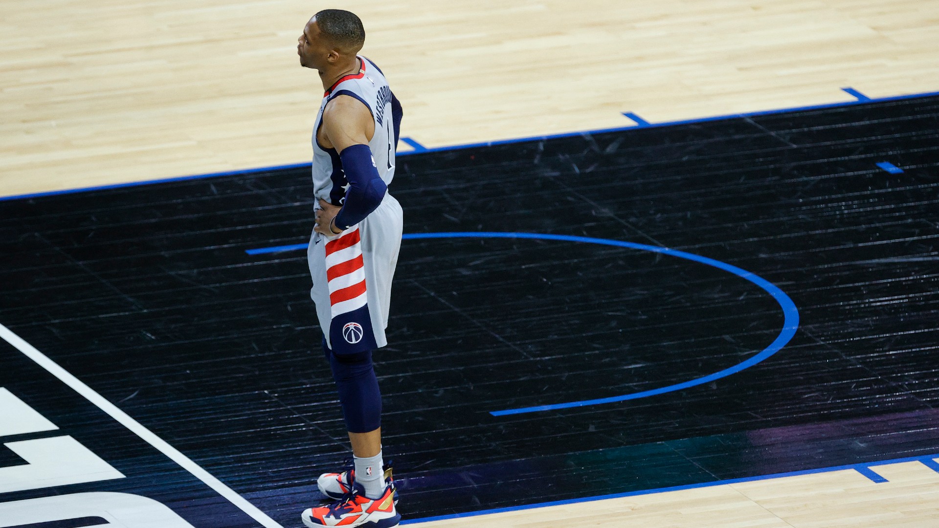 76ers Fan Ejected From Game 2 After Throwing Popcorn At Wizards Russell Westbrook Sporting News