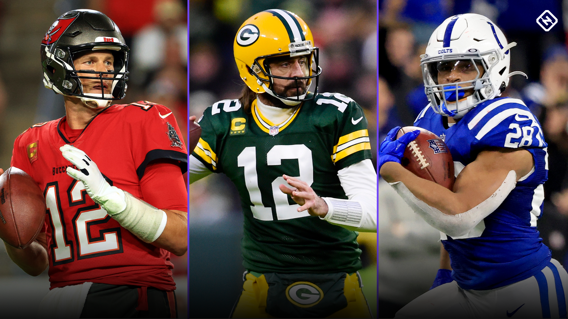 Former Badger Wins NFL Rushing Title 1 brady rodgers taylor 122321 getty ftr 1s7eiri643i3b1dzaz69hfn9q8