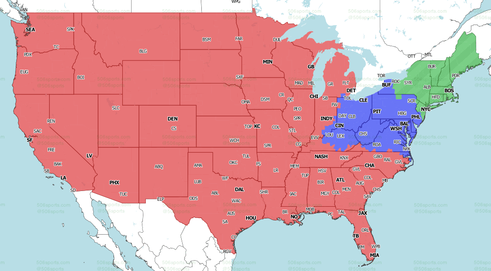 NFL Week 7 Coverage Map: TV Schedule For CBS, Fox Regional Broadcasts ...