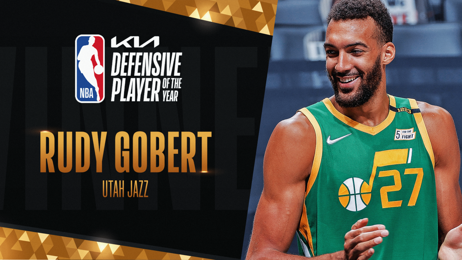 ジャズのルディ ゴベアが2020 21シーズンの最優秀守備選手賞に選出 Nba日本公式サイト The Official Site Of The Nba