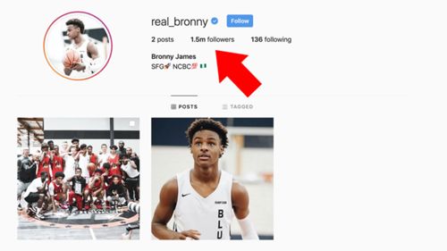 Bronny James Instagram Hits 1m Followers In 24 Hours Sporting News