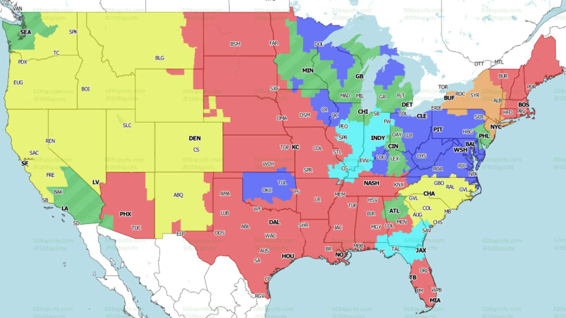 Cbs Football Coverage Map