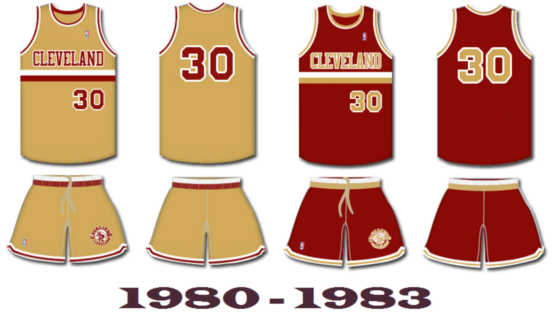 Cleveland Cavaliers uniform history 