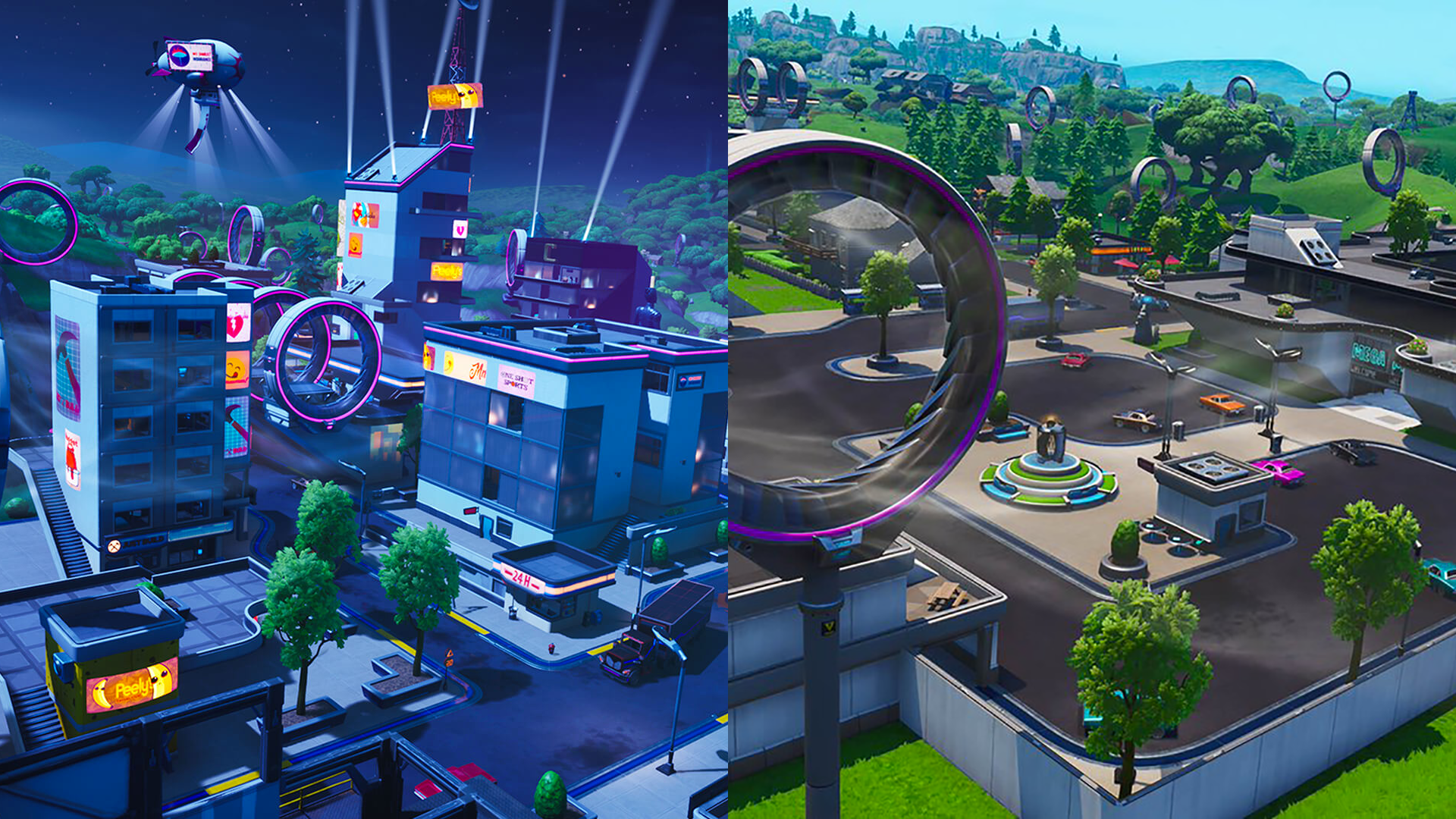 New Retail Row Fortnite Here S What Tilted Towers And Retail Row Look Like In Season 9 Of Fortnite Sporting News