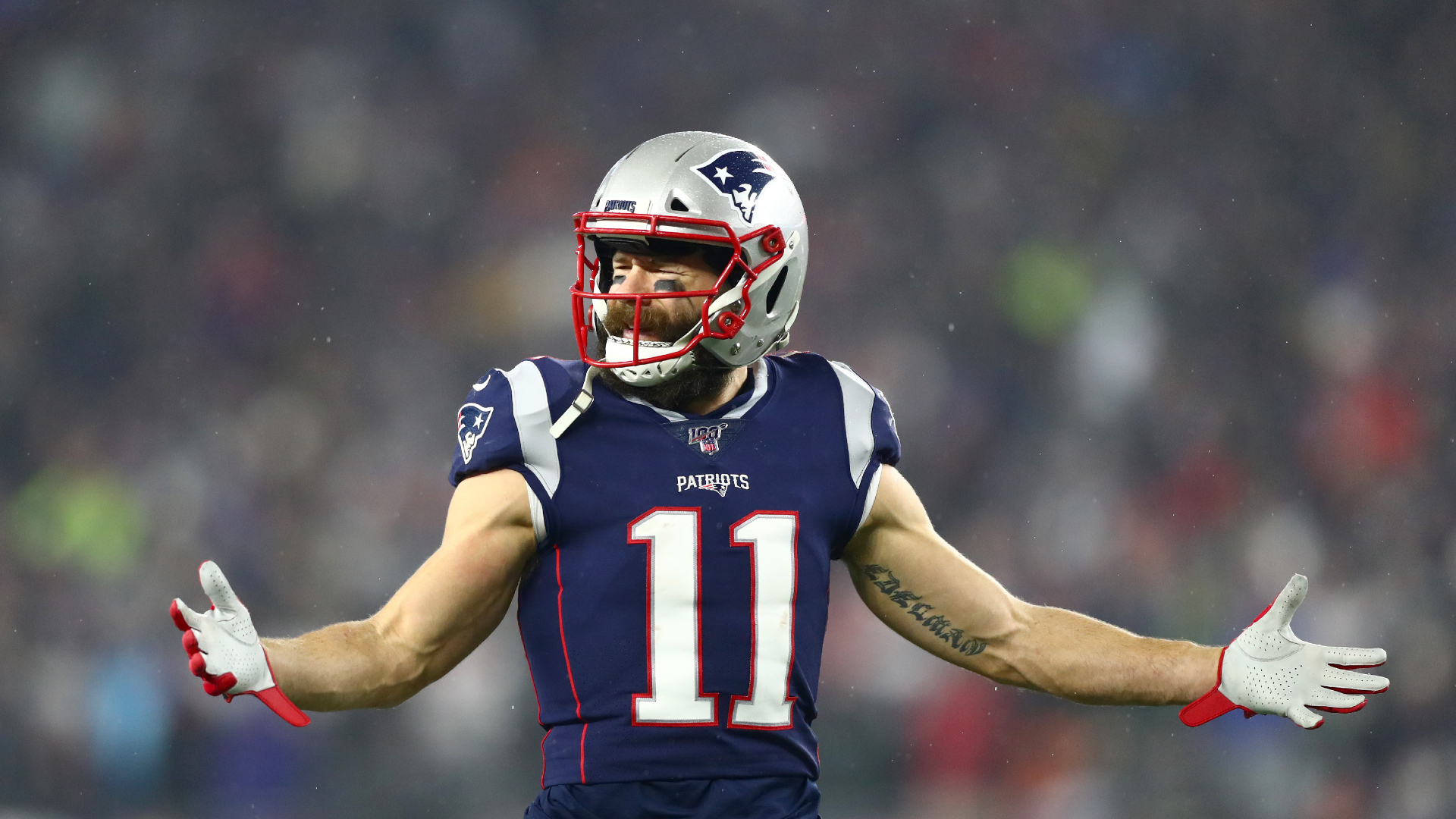 Former Patriots WR Julian Edelman joked about Tom Brady reacting to Edelman joining the Buccaneers