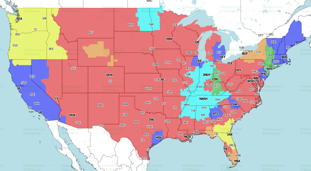 Nfl Week 8 Coverage Map: Tv Schedule For Cbs, Fox Regional Broadcasts | Sporting News