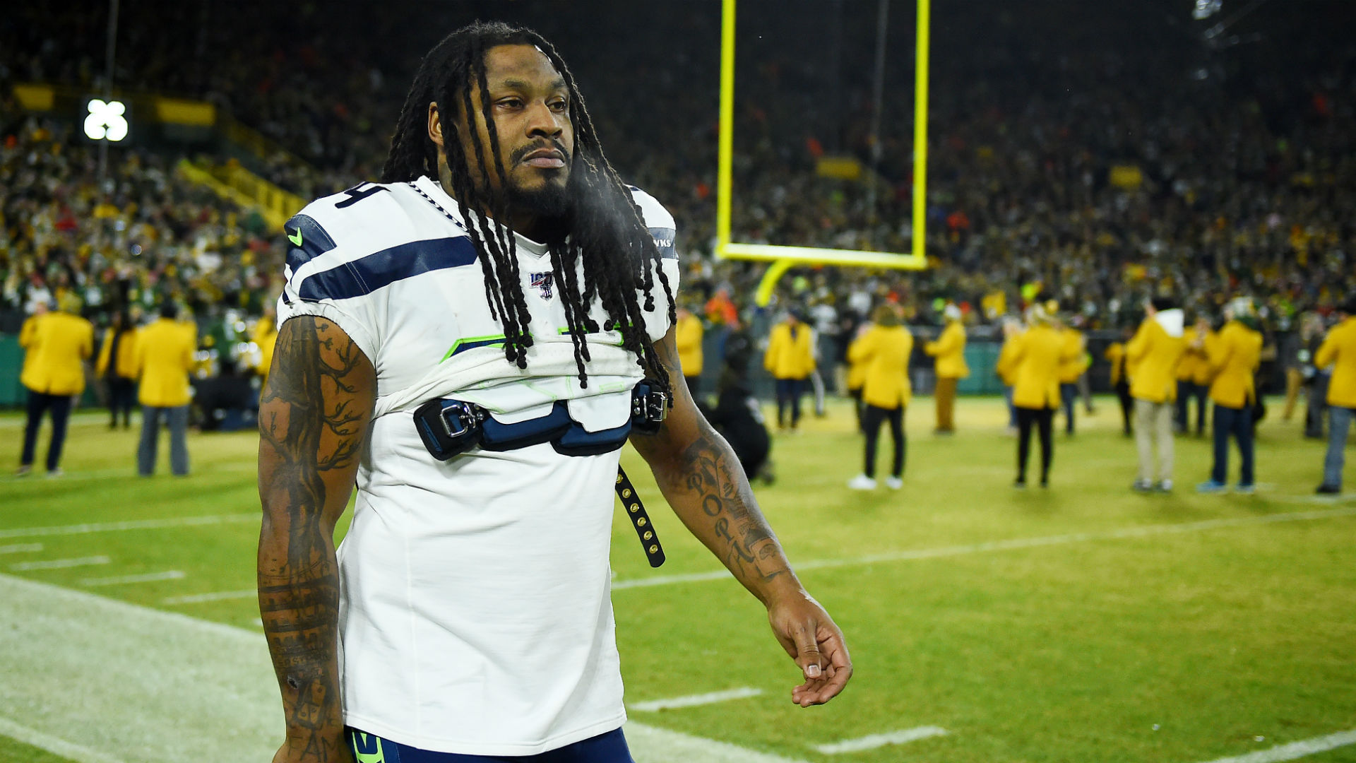 Where is Marshawn Lynch? Starring in commercials, handing out turkeys