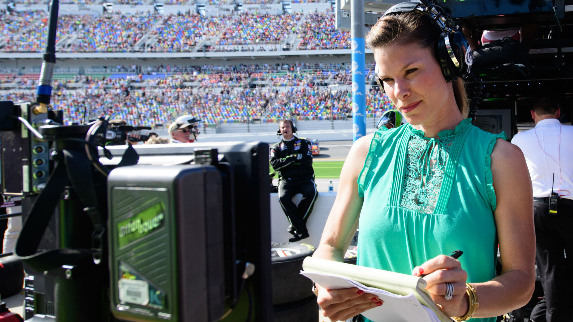 Fox pit reporter Jamie Little will drive more than anybody in NASCAR on Coc...