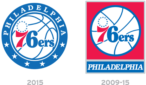 The 76ers New Logo Round Starry Red White And Blue Sporting News