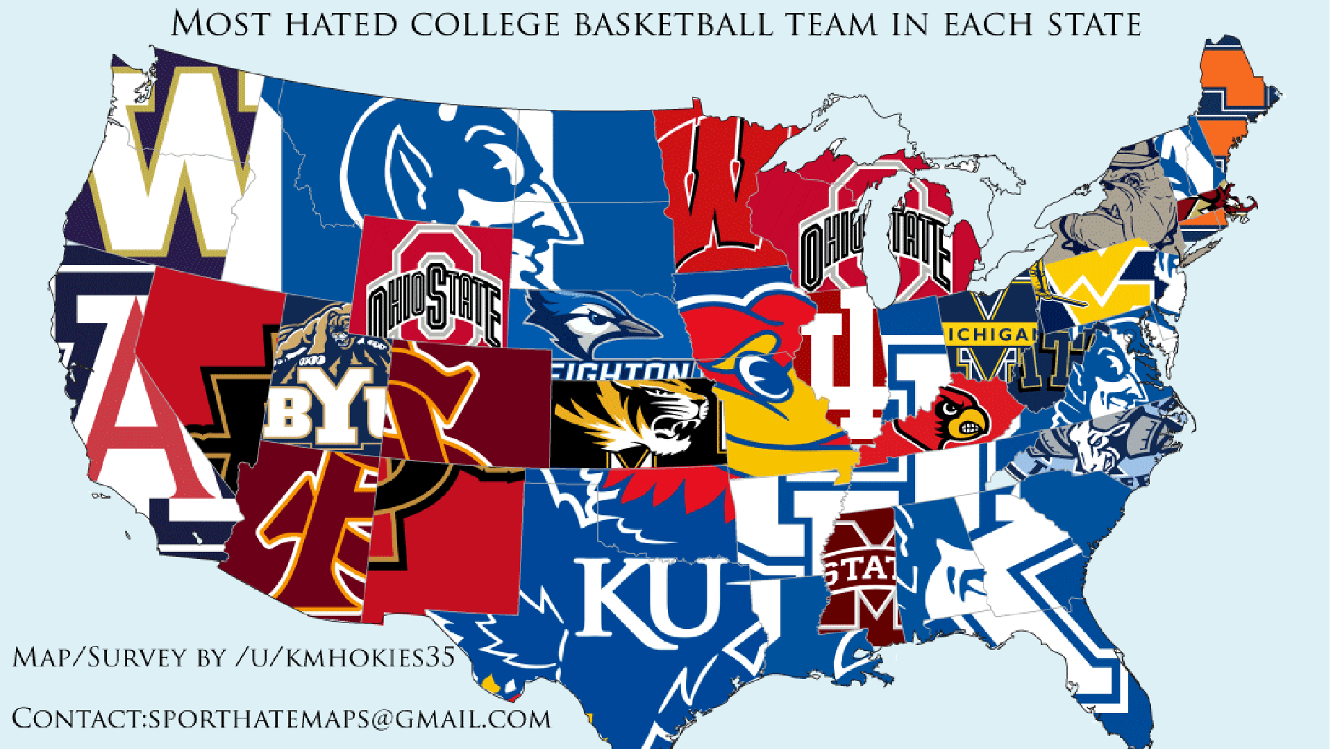 What team does your state hate the most? [MAP] Sporting News