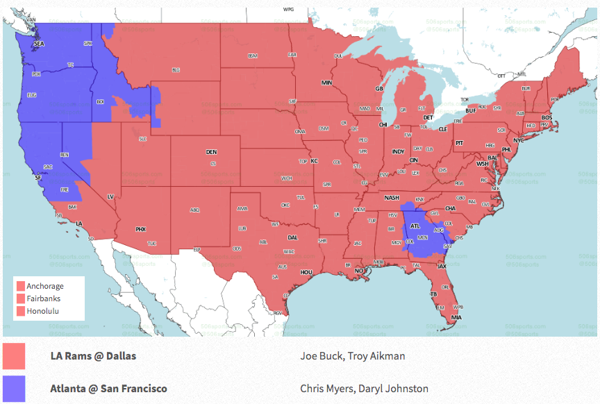 NFL Week 15 coverage map TV schedule for CBS, Fox regional broadcasts