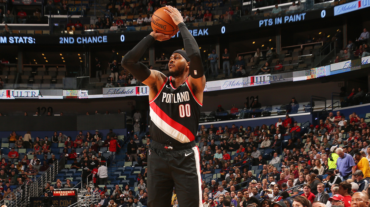 カーメロ アンソニーがデビュー戦で10得点も ブレイザーズはペリカンズに敗戦 Nba日本公式サイト The Official Site Of The Nba