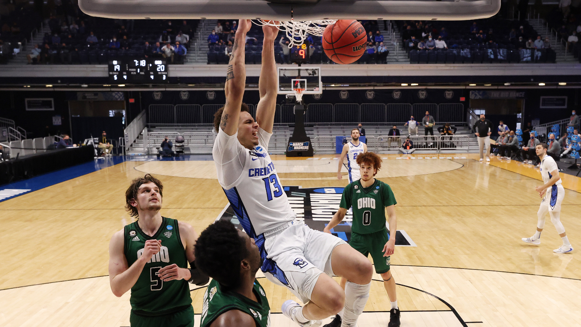 Crayton’s Christian Bishop clashed with an Ohio player after hanging on the rim