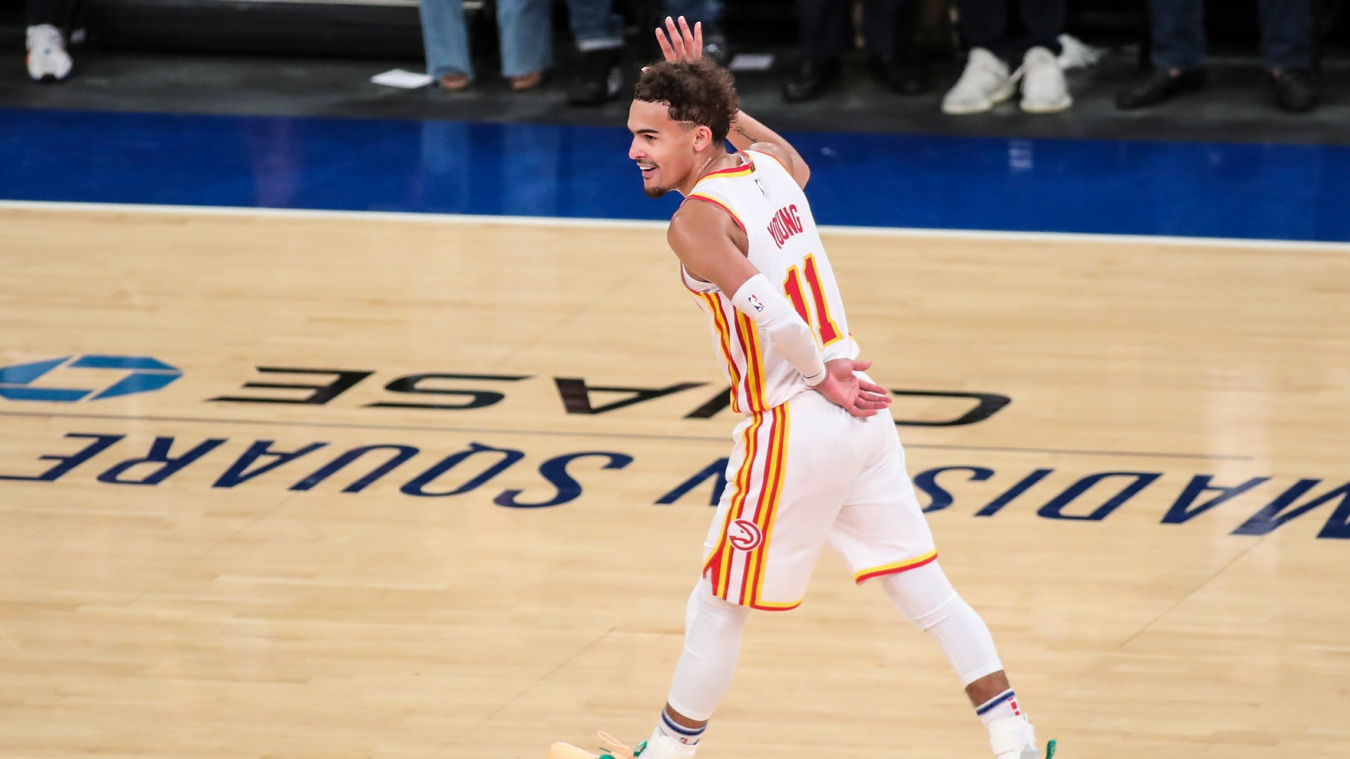 Knicks superfan Spike Lee appears to be leaving Game 5 early, missing Trae Young’s final dagger