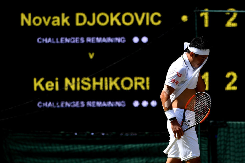 ウィンブルドン 錦織圭 準々決勝でジョコビッチに敗れる 何かこれから見つけていかないといけない スポーティングニュース ジャパン ウィンブルドン 錦織圭 準々決勝でジョコビッチに敗れる 何かこれから見つけていかないといけない スポーティングニュース ジャパン