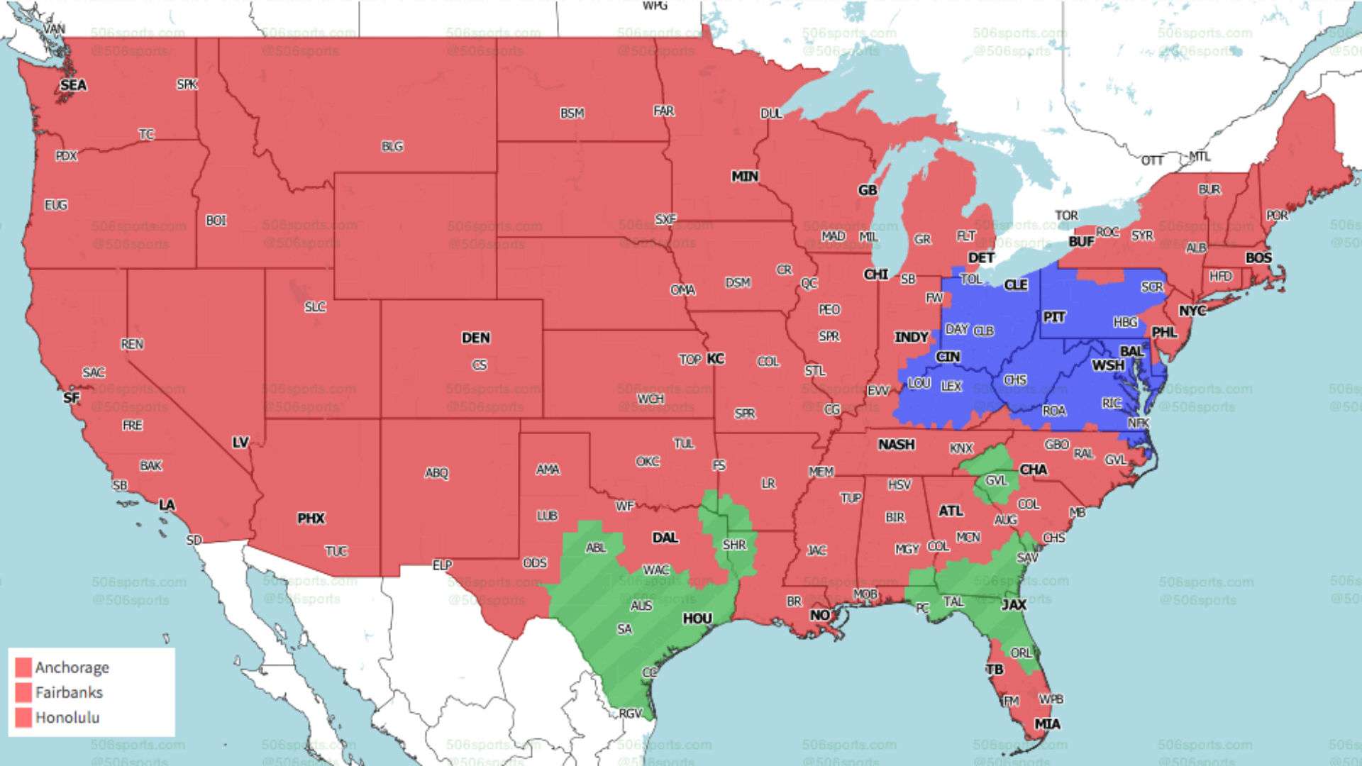 Nfl Week 5 Coverage Map