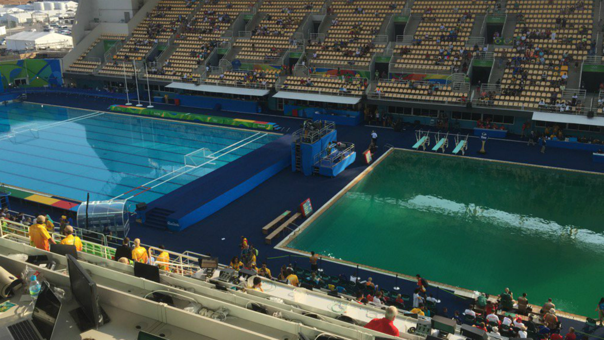 The Rio Olympics Diving Pool Is Green Now Sporting News
