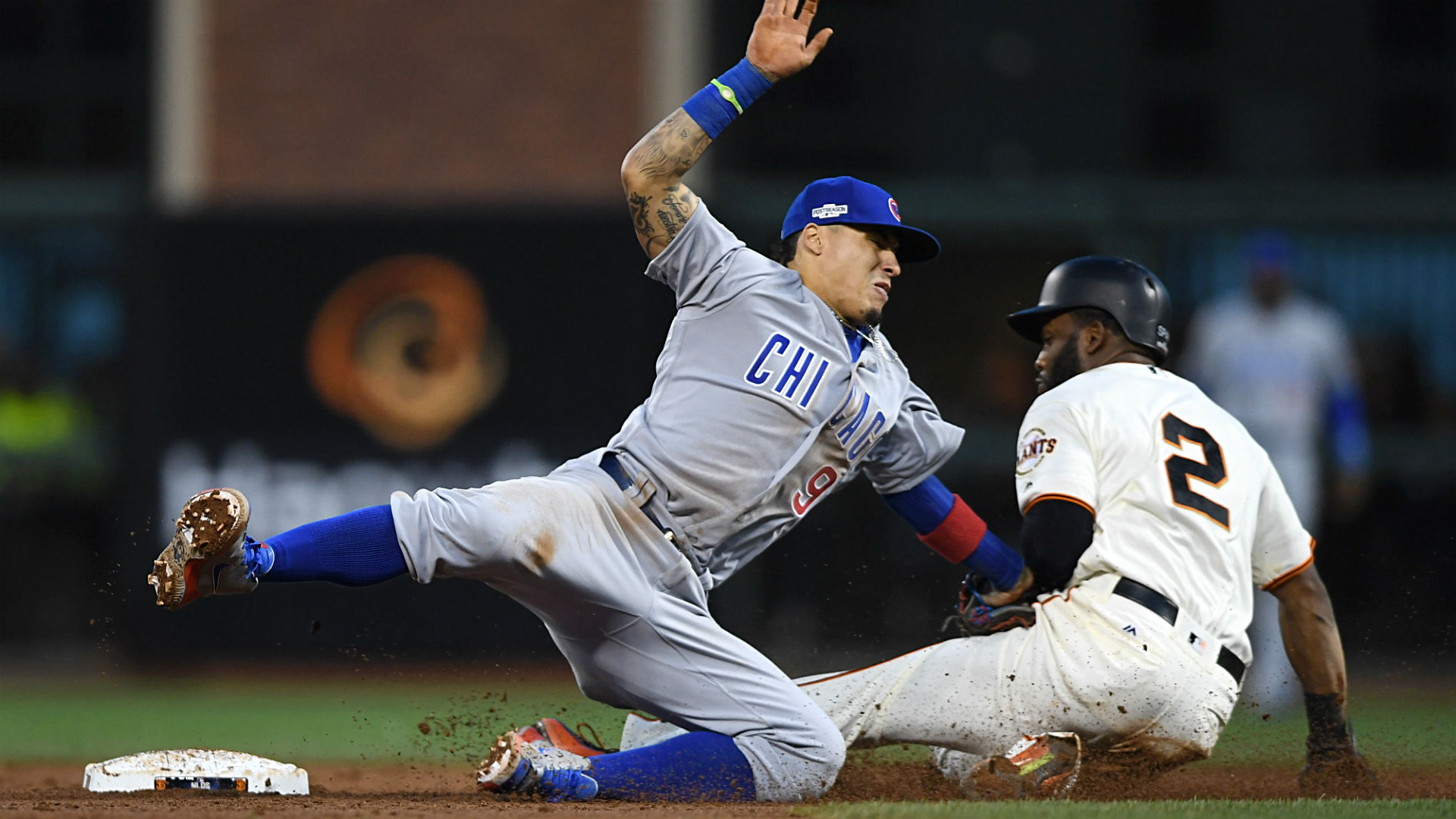 Cubs Giants Nlds Javier Baez Shows Off How Ridiculous He Is In