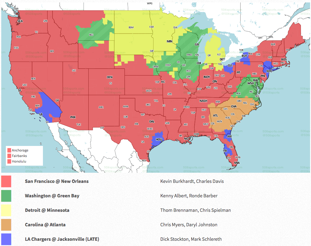 Week 14 Nfl Coverage Map