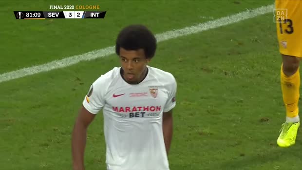 動画 セビージャdfクンデがa サンチェスのシュートを間一髪でクリア Uefa ヨーロッパリーグ スポーツ報知